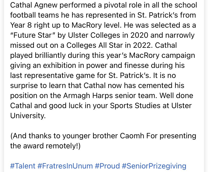 stpatsarmagh's tweet photo. ✨✨✨✨✨✨✨✨✨✨✨✨✨ Mac Rory Player of the Year 21-22 https://t.co/LlcFH8Tjx3