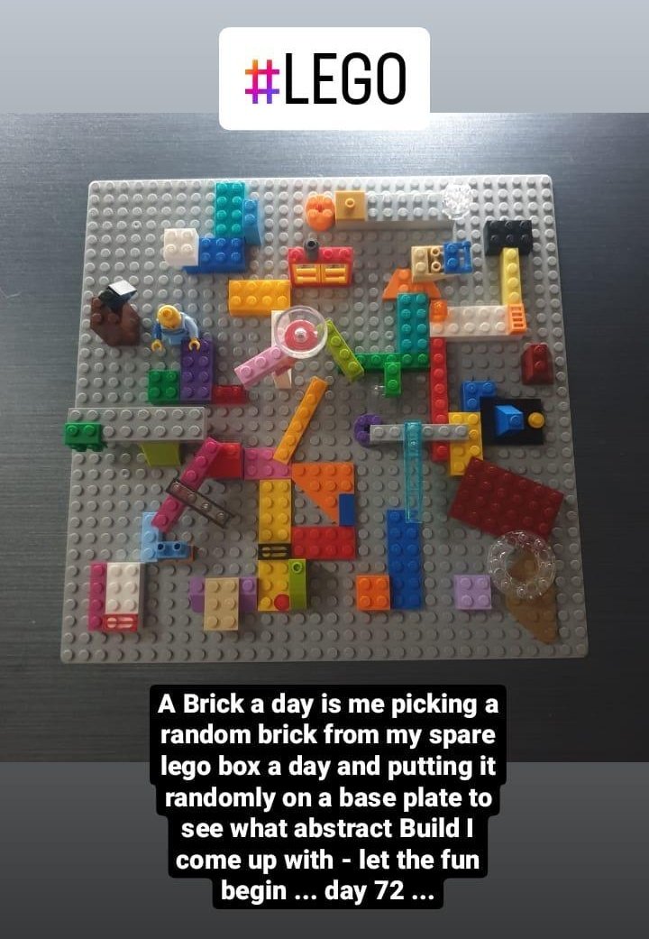 jslegobricks's tweet photo. A Brick a day ... Day 72 ...

A Brick a day is me picking a random brick from my spare lego box a day and putting it randomly on a base plate to see what abstract Build I come up with - let the fun begin ... day 72 ...

#lego @LEGO_Group #legobricks #abstractlego #funwithlego https://t.co/6RABdXnlRx
