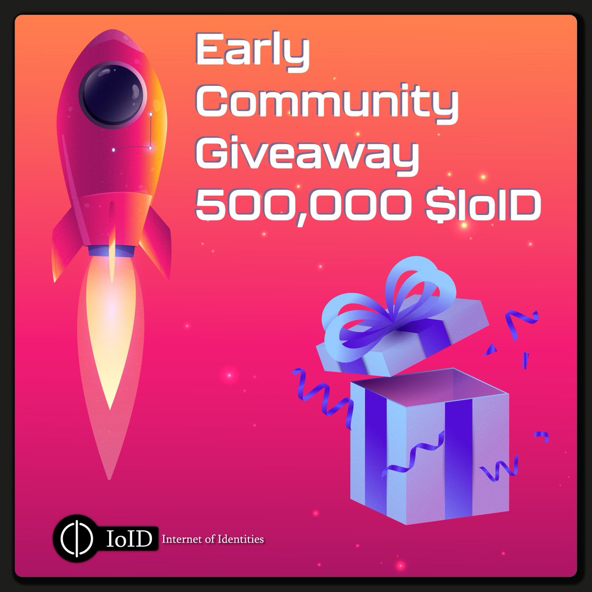 IoIdentities's tweet photo. π₯Giveaway Alertπ₯
Increase your chances of winning by completing missions.
You can be one of the 50 people who wins.
Good luck.π
https://t.co/AiGQZBsgZS
π#giveaway #airdrop #gleam #ioid #internetofidentities https://t.co/2M6bP7OhRW
