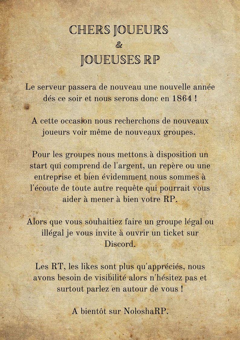 Nolosha Roleplay tweet media