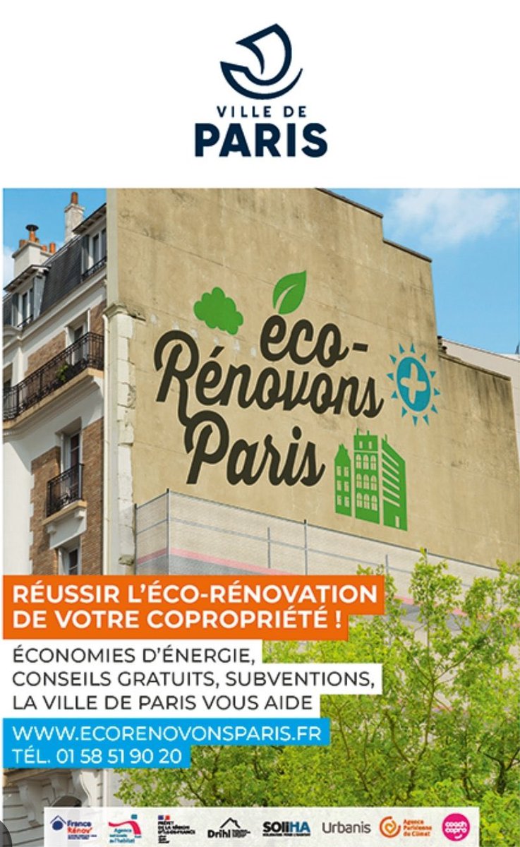 Salle comble <a href="/Mairie12Paris/">Mairie du 12e</a> pour le lancement #EcorenovonsParis  de la Ville de Paris. Pour accélérer la rénovation énergétique des copros, réduire les consommations et améliorer les conditions d’habiter, pour tous <a href="/AparisClimat/">Agence Paris Climat</a> <a href="/MouvementSOLIHA/">Mouvement SOLIHA</a>
