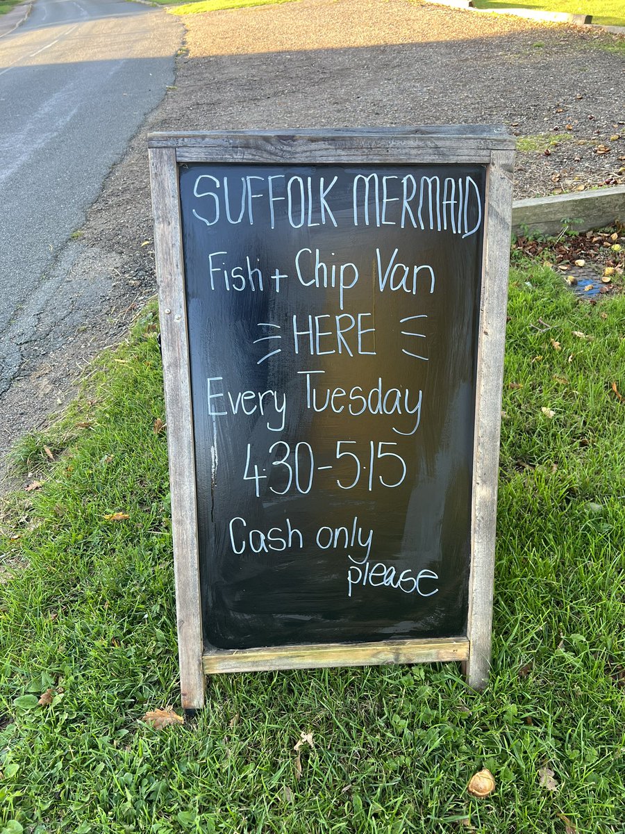 hargravesuffolk's tweet photo. Fish and Chip Tuesday!!  Outside Hargrave Village Hall tomorrow. 4:30-5:15pm. TheCash only. https://t.co/YWzKv2rLac
