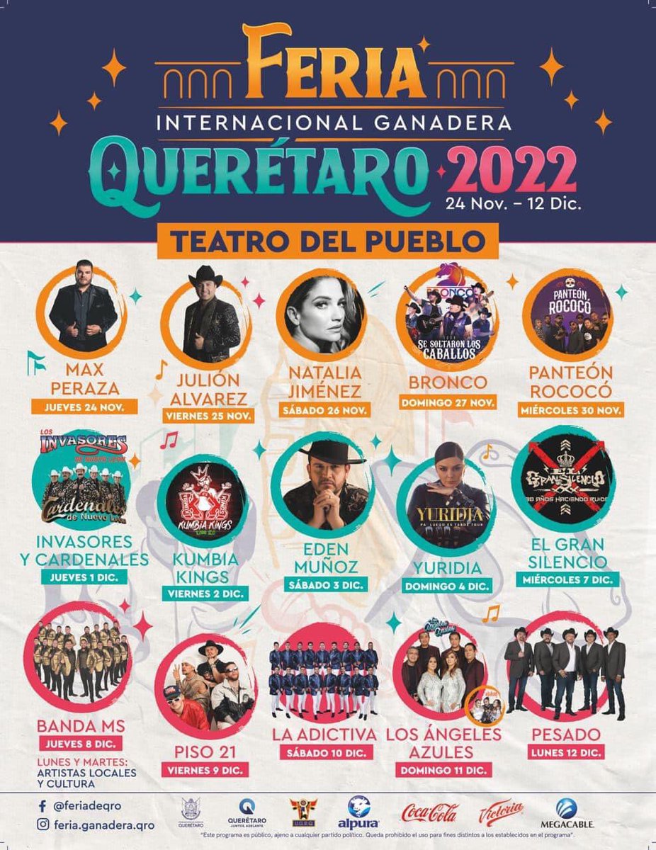 _manuelavz's tweet photo. ¿Y ustedes ya saben a quién irán a ver? https://t.co/lB2Tbqmcvt