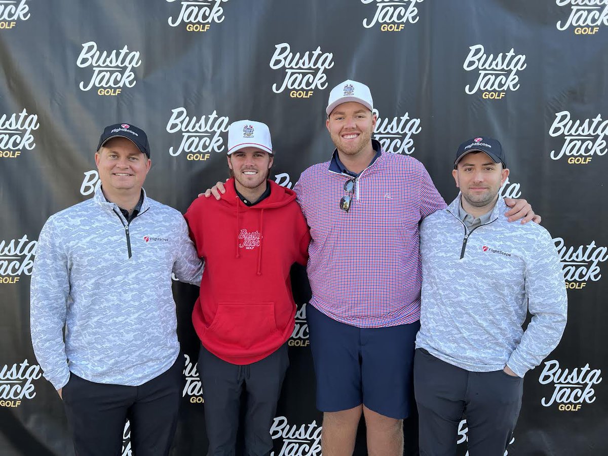 FlightScopeGolf's tweet image. We’re honored to be a part of @BustaJackGolf’s invitational ⛳️
 
#flightscopefamily #performancedatayoucantrust #bustajackgolf