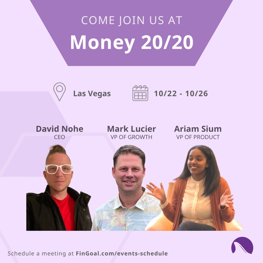 Catch our team next week in Las Vegas for Money 2020! DM us or click the link below to schedule a meeting.

fingoal.com/forms/schedule…