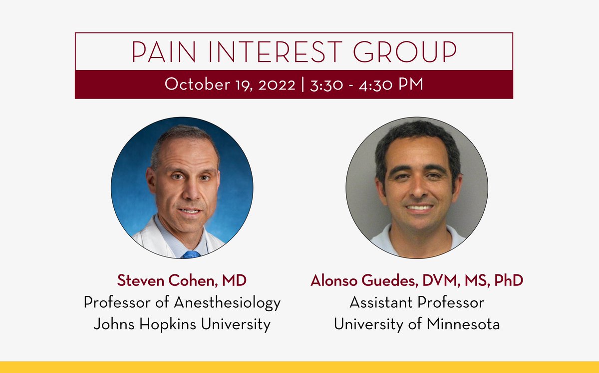 UMNanes's tweet photo. And they're back! Join the Pain Interest Group this Wednesday for their monthly seminar series. https://t.co/giEV3g6tTj