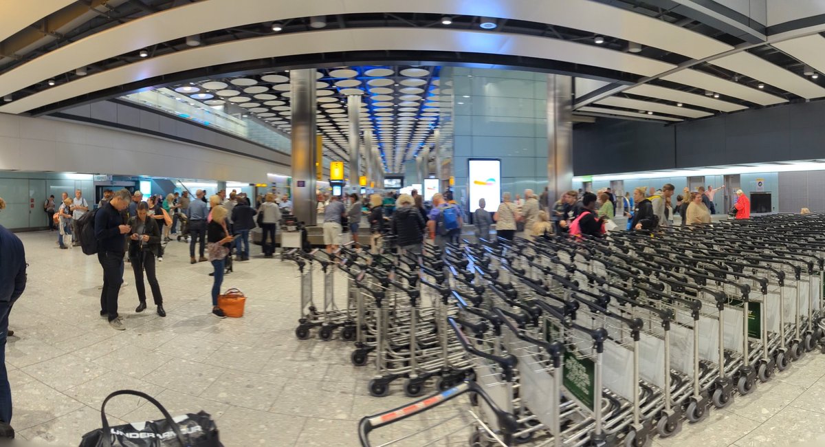 GerryTombs's tweet photo. @HollandKaye you charge your customers for dropping off at Heathrow, the least you should do is invest and prevent your customers waiting HOURS for their bags. You should come down and experience your own atrocious service.
Hundreds of people waiting for hours. You do not care. https://t.co/ykJiLhv03B
