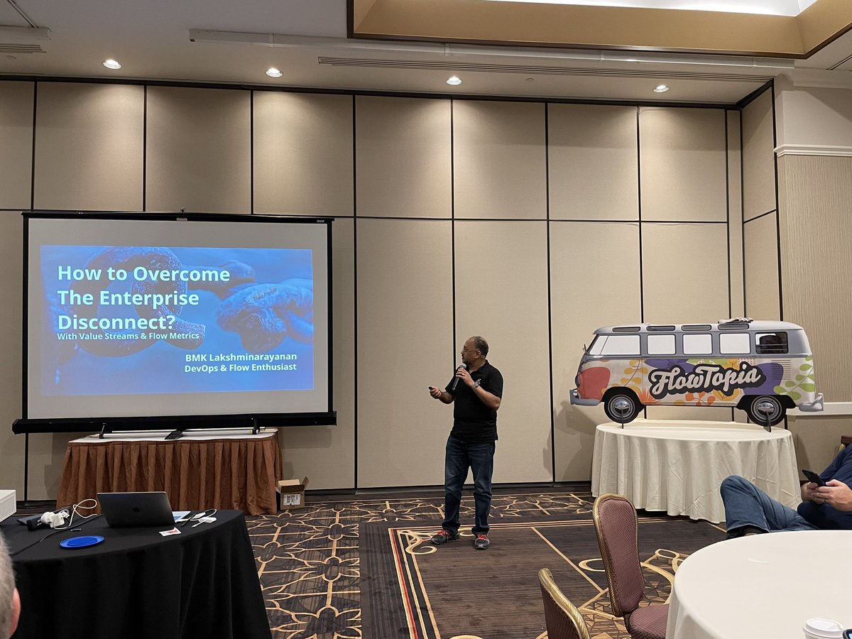 SteveElsewhere's tweet photo. Spending the day with Value Stream fans @lbmkrishna @HelenHappyBee Sejal Amin @BryanFinster @cgrupp55 and more at #Flowtopia22 before #DOES22 https://t.co/MYEeNwIEM6
