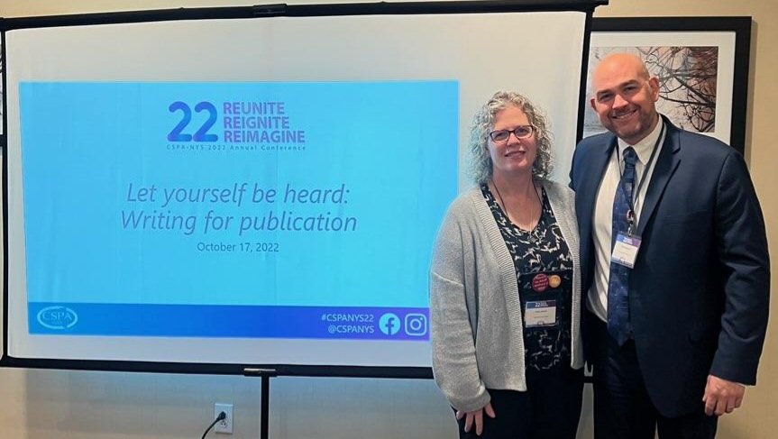 susaniverson1's tweet photo. #ThankYou Rob Mangione for co-presenting at #CSPANYS22 on #writing for #StudentAffairs publications. Let your #voice be heard! #SAchat @CSPANYS https://t.co/Ka0aoN81et