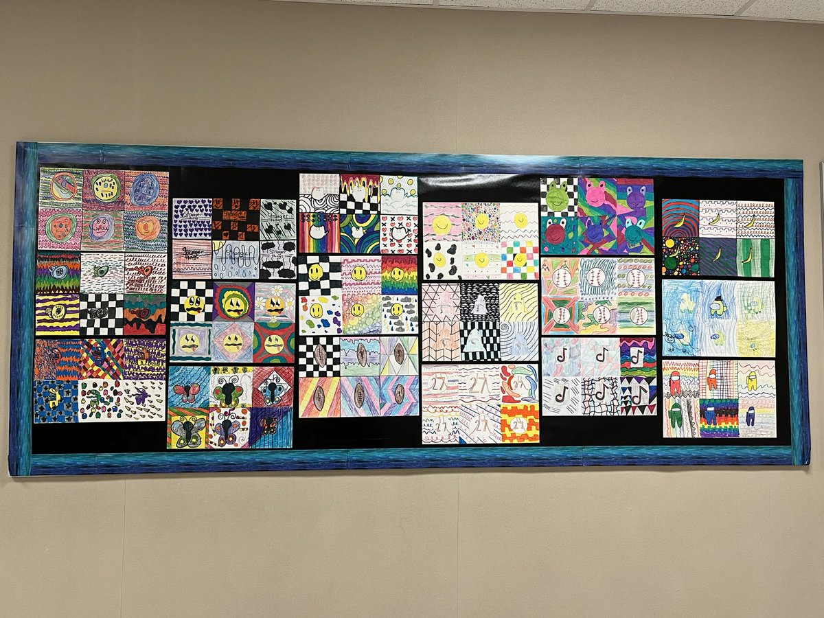 teachthemART's tweet photo. It’s a POP ART EXTRAVAGANZA 💗💗💗💗@TISDTIS 5th grade artwork https://t.co/DM7gIqA00S