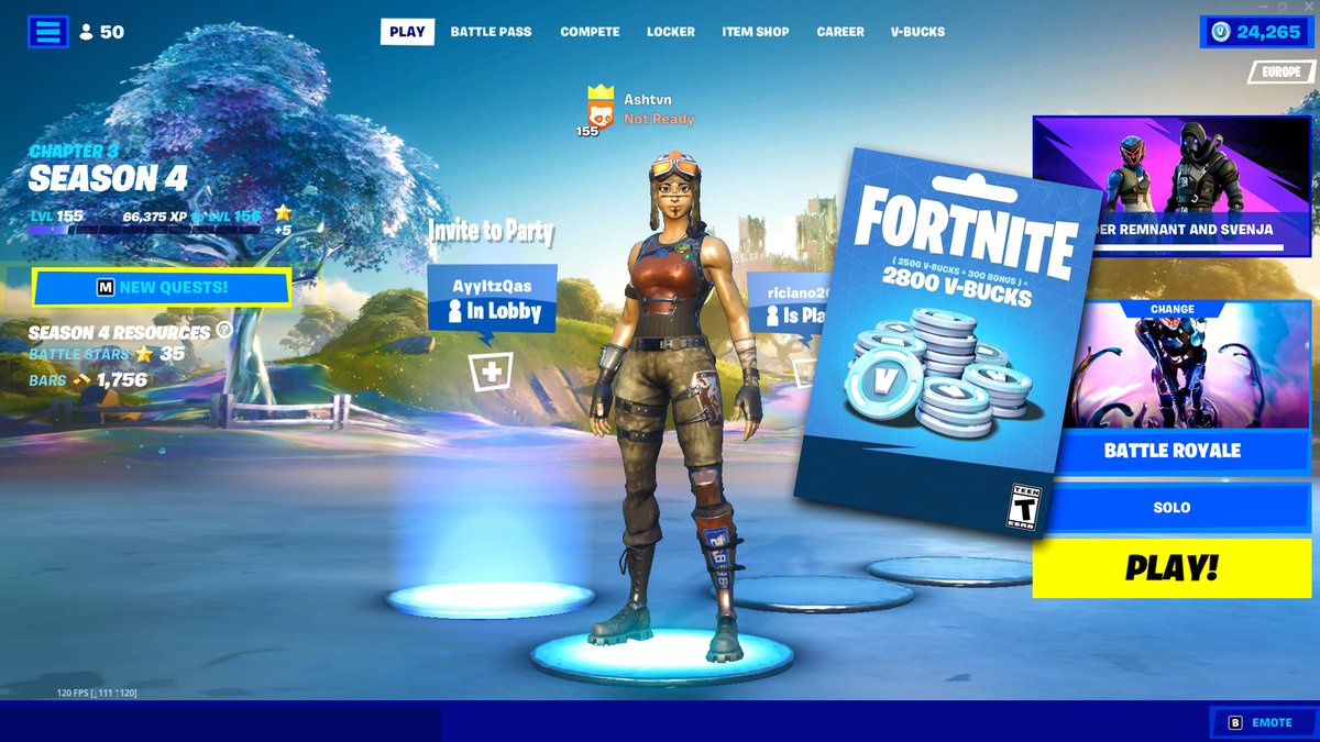 ashtvn's tweet photo. *V-BUCKS GIVEAWAY*
I'm giving away 5 gifts to 5 people who retweet this and tag a friend! (End in 24 hours)
Must be following me: @ashtvn https://t.co/eVMDcDFvZQ