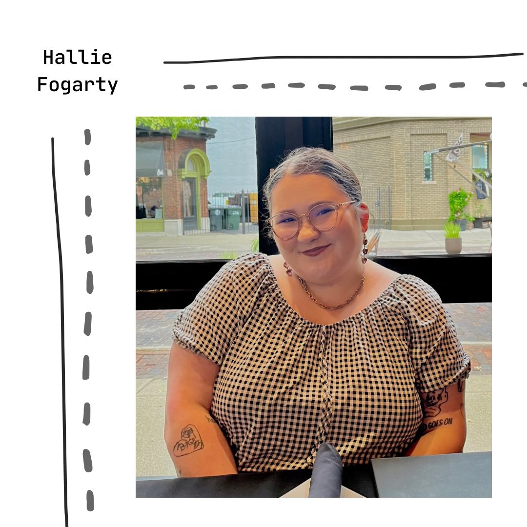 OxMagMiami's tweet photo. Introducing our poetry reader, Hallie Fogarty! Check out Hallie’s reader spotlight on our insta (ox_mag) and come watch her read TONIGHT @6pm!
#litmag #creativereading #poetry #miamiuniversity https://t.co/QZIFrOMeWJ