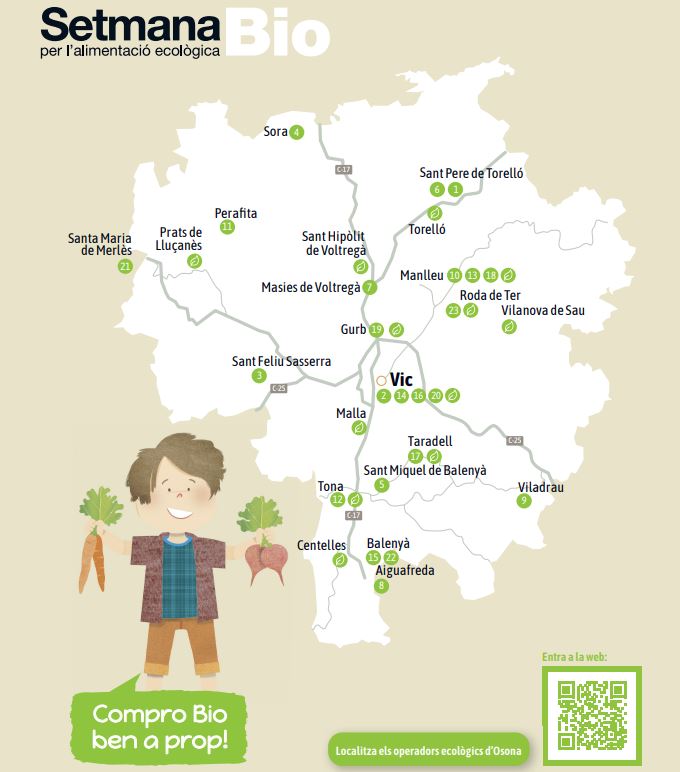 XESSOsona's tweet photo. 🍀 #Entitats_alTERnat
👩🌾 Aquesta és la #SetmanaBio2022, dedicada a conèixer la producció i l’alimentació ecològiques
🍅 Hi participen entitats de la xarxa #alTERnat com @MasCorco, El Serradet de Barneres, @mengemosona, @sambucuscoop o La Granera!
👉 https://t.co/47wZxIky7B https://t.co/dfhgWtxTzg