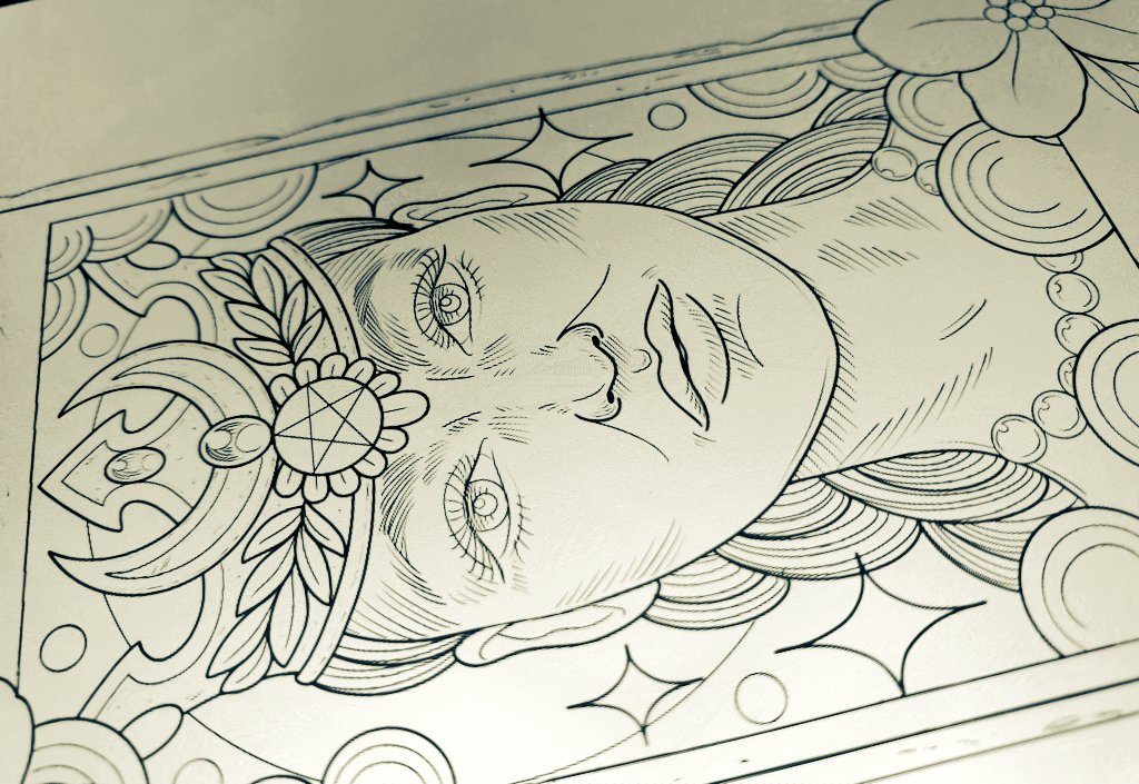 butterstattoo's tweet photo. I've been loving working on more tarot card designs this weekend 😁🔮🧙‍♀️⭐
#tarot #tarotcards #fortunetelling #tattoos https://t.co/LyvqvD5qZC