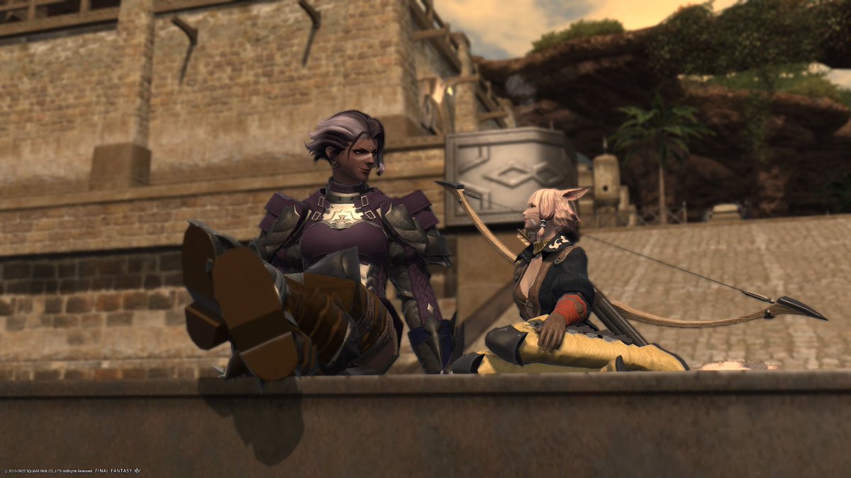 Wilted_Juniper's tweet photo. Just hanging out by the water, why is she always looking at me like that.. :3 #FFXIV #gpose https://t.co/JUCe0o3qFd