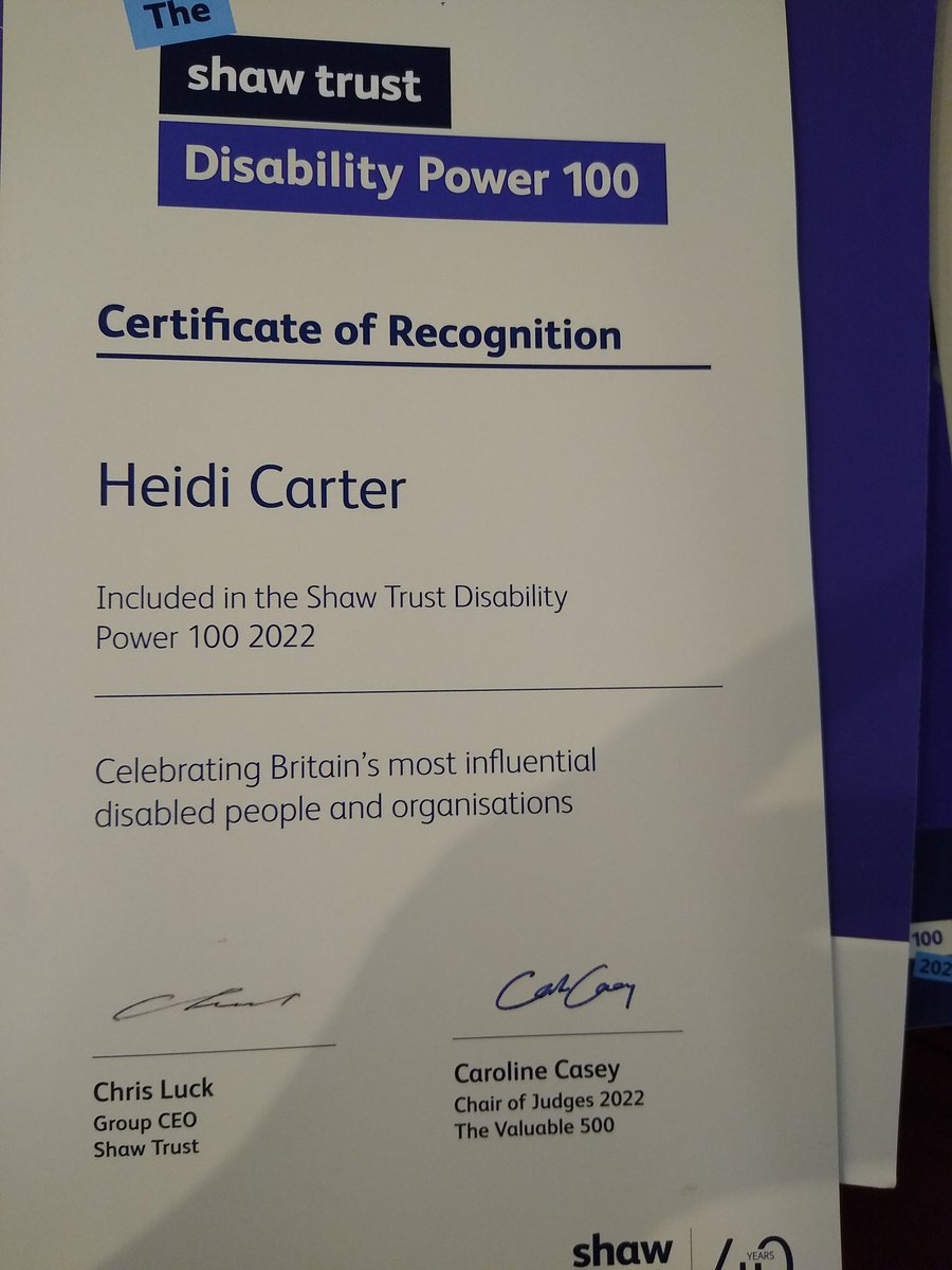 #DisabiltyPower100 @EllieSimmonds1 @mencap_charity @ShawTrust @DSRF_UK @eyecantalk