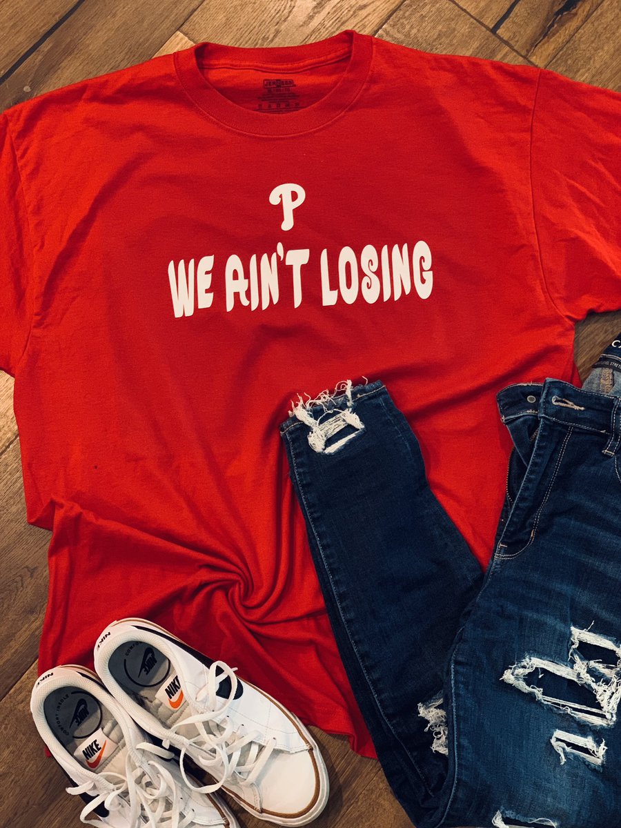 RachelMoore1325's tweet photo. @975TheFanatic heard you said it should be a shirt… took care of that this weekend! Go Phils!! ❤️⚾️❤️ https://t.co/3g0fApBovJ
