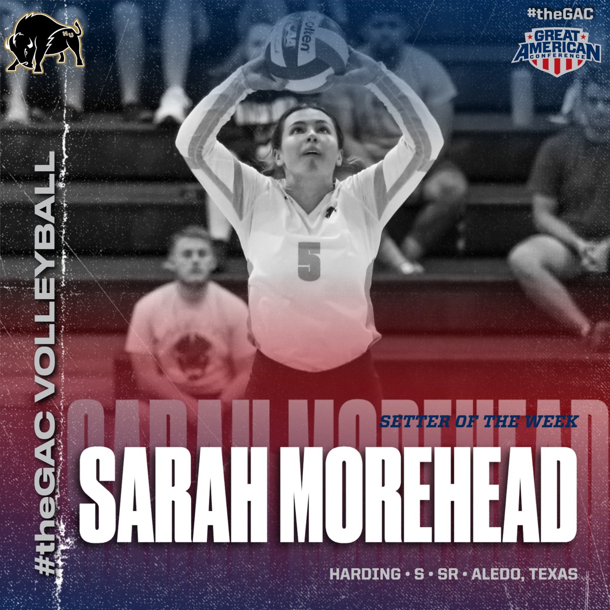 GACAthletics's tweet photo. #theGAC 🏐 Week 8 Players of the Week: 
Offensive - Riley Braziel OH @OuachitaVB  
Defensive - Madeline Lynch DS/L @SNUAthletics   
Setter - Sarah Morehead @HardingSports https://t.co/GyK70HNR1R