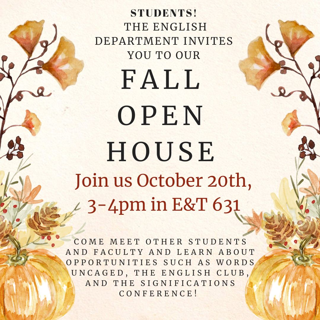 wordsuncaged's tweet photo. @CalStateLA students: Words Uncaged student representatives, Darlene Rueda-Garcia and Sandra Mariano, will be at the English Department's Fall Open House this Thursday, October 20th, from 3-4 PM. Join us! https://t.co/2jEHHA0p8C