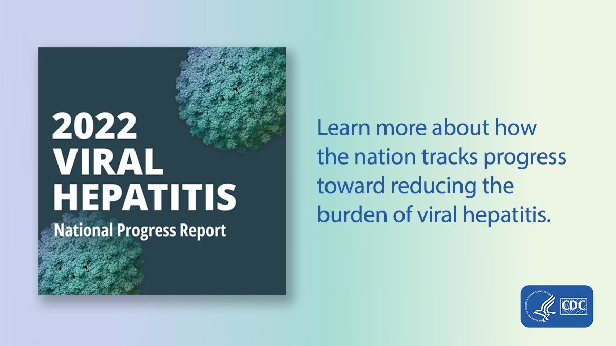 Check out the 2022 National Viral #Hepatitis Progress Report to learn more about how the nation tracks progress toward reducing the burden of #ViralHepatitis: bit.ly/3SGyff9