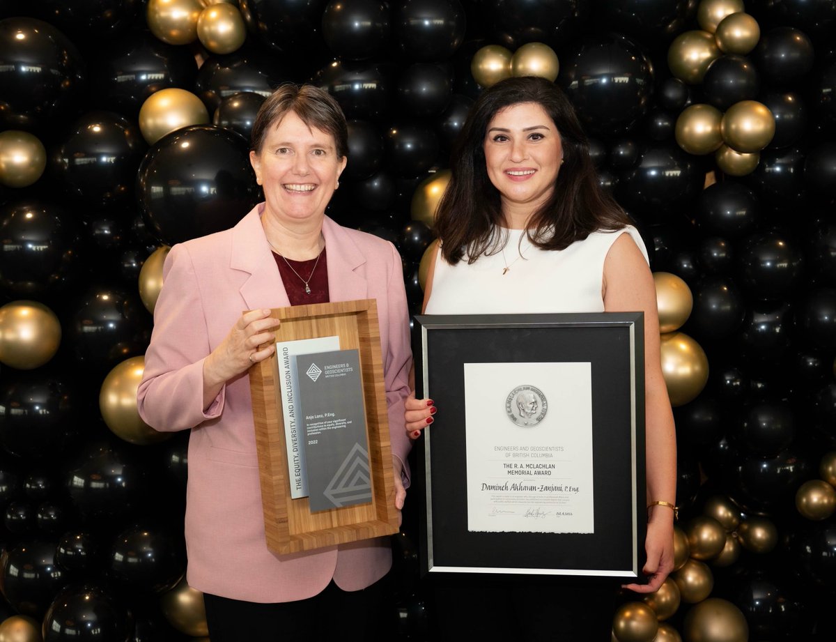 GraceALore's tweet photo. (2/2) Besides being exceptional engineers and scientists, Damineh &amp; Anja have been working hard for many years to advocate, promote and support women in #STEM by breaking barriers and challenging the status quo. @DaminehAkhavan and @AnjaLanz congratulations! 👏 https://t.co/VhNipS6XR5