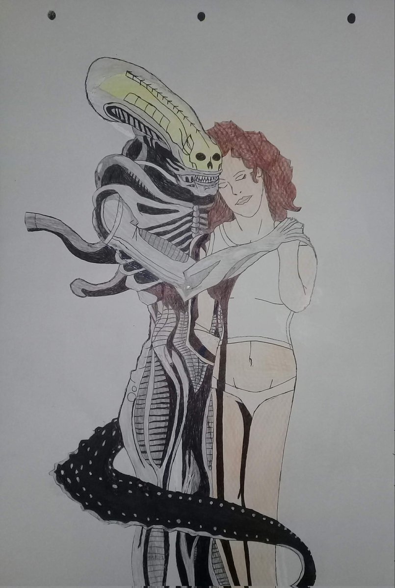 MatiasS67556088's tweet photo. Día 17: Ripley y Big Chap como La Bella y La Bestia #Inktomico #AtomoNetwork #Alien #Alien1979 #AlienElOctavoPasajero #SigourneyWeaver #BolajiBadejo #Ship #Xenomorfos #EllenRipley #Ripley #HRGiger #LuisDewitt #SanValentin #Romance #LaBellaYLaBestia https://t.co/2KTfbM2z2D