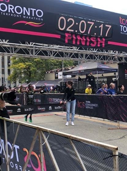 YihunilignAdane's tweet photo. A big win for me. Thanks @TOwaterfront42k for an amazing race. I love Canada 🇨🇦 #asics #metaspeededge https://t.co/rW9xTszRwp