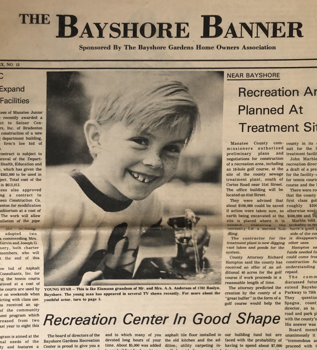 Ike_Eisenmann's tweet photo. If you can make to the front page of the Bayshore Banner you can make it anywhere!
#SeventiesChildActors #70sChildStars #FormerChildStars https://t.co/7Y49mvVHrJ