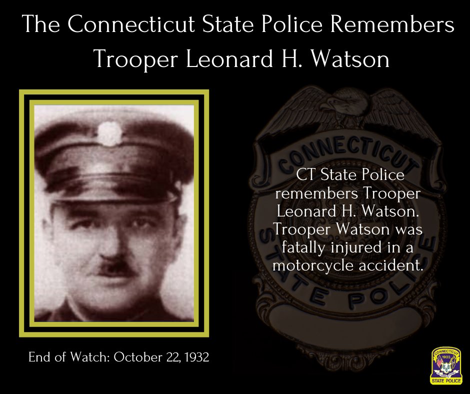 CT_STATE_POLICE's tweet photo. Never forget.
#LEO #officerdown #rememberthefallen #gonebutnotforgotten #EOW https://t.co/NeIoBZN90o