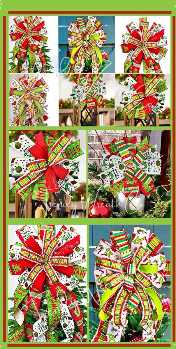 TrendyWreath's tweet photo. Grinchmas Tree Toppers/Lantern Bows
Shop Etsy, Trendy Wreath Co
https://t.co/QumSHy86Zv
#grinch #grinchmas #ChristmasTree #christmasdecor #grinchtree #christmasgrinch #trees #bows #deckthehalls #grinchmas #thegrinch #christmasgift #seasonaldecor #Grinchface #greenmonster https://t.co/E90bPYe6bf