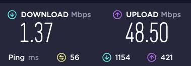 LuzioMarinelli's tweet photo. Vodafone FWA, 2022. 1.37 Mb d/l speed. 
29 euro al mese per un servizio scadente, con prestazioni "preistoriche". Complimenti 👍
#vodafone #vodafonefwa https://t.co/0LIN0S4Gz3