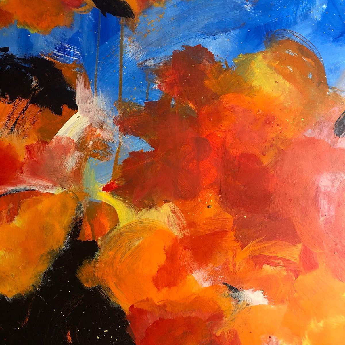 KateMLArtwork's tweet photo. WIP close-up larger canvas #acrylicpainting #fallinspired #contemporaryart #modernartist https://t.co/5TqiL1qmoq