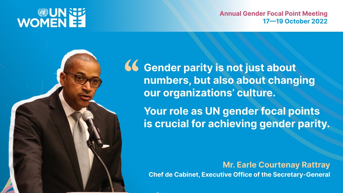 Katja Pehrman (@pehrmankatja) on Twitter photo “Since the launch of the System-wide Strategy on Gender Parity in 2017, the number of <a href="/UN/">United Nations</a> entities with 50% or more women has gone from 5 to 26”. Thank you, Chef de Cabinet Rattray, for sharing reflections on the 5th anniversary of the Strategy of <a href="/antonioguterres/">António Guterres</a> #GenderParity “Since the launch of the System-wide Strategy on Gender Parity in 2017, the number of <a href="/UN/">United Nations</a> entities with 50% or more women has gone from 5 to 26”. Thank you, Chef de Cabinet Rattray, for sharing reflections on the 5th anniversary of the Strategy of <a href="/antonioguterres/">António Guterres</a> #GenderParity