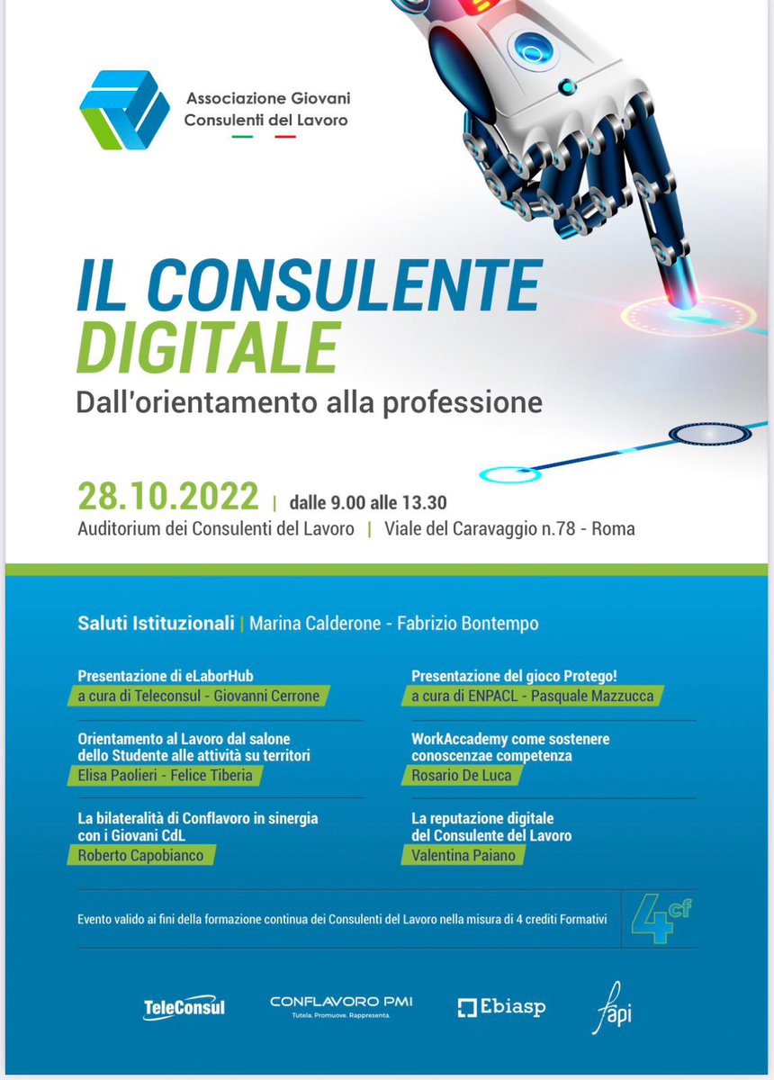 ‼️Vi aspettiamo a Roma per una due giorni di confronto e formazione.
❗️Nell’immagine 👇🏻il programma del convegno. 
❗️Per informazioni e iscrizioni qui 👉🏻  : docs.google.com/forms/d/e/1FAI…