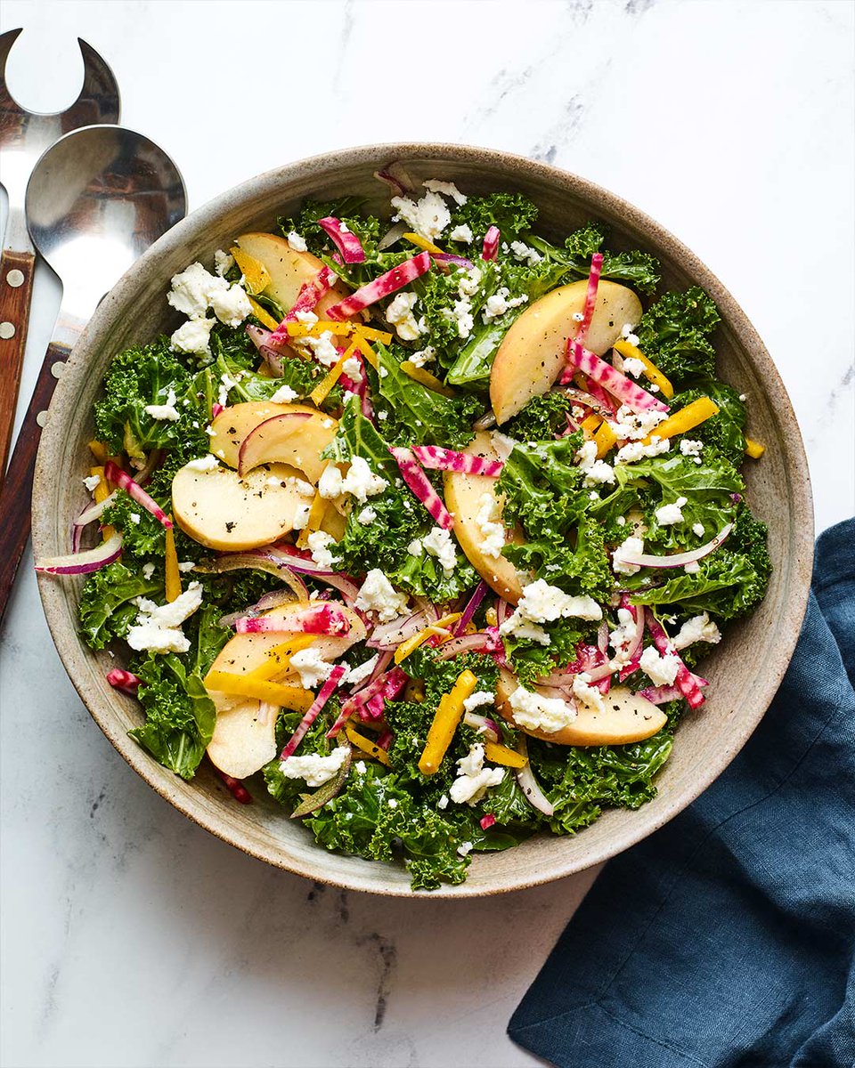 Crisp apples, plus cold-hardy kale and beets, are a winning combo in this colorful salad! Get the recipe: bit.ly/3kVWCqo