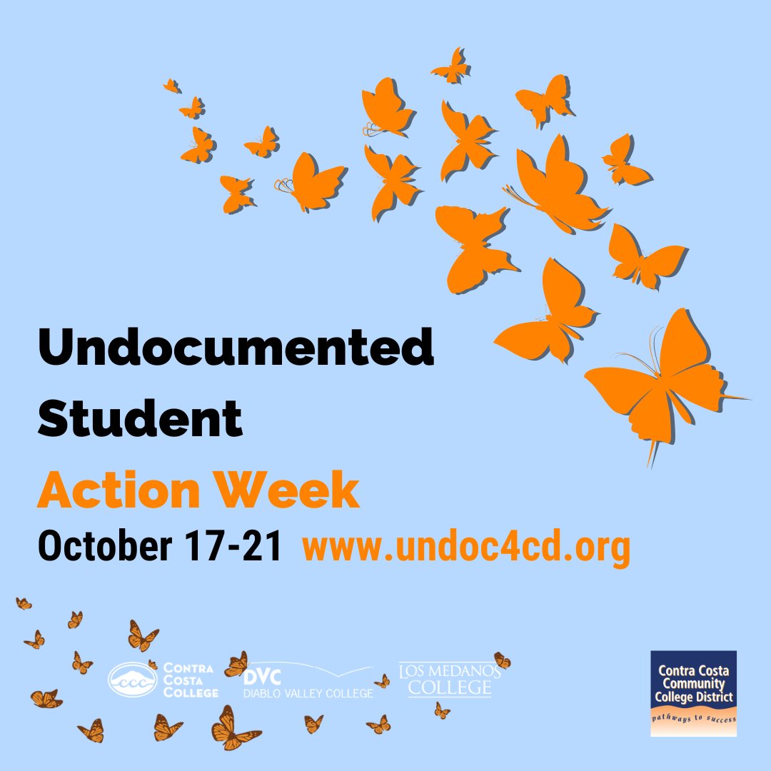 4CDLive's tweet photo. Today marks the start of Undocumented Student Action Week at 4CD! There are a ton of incredible events happening across the district that you can attend! 

Find more information here: https://t.co/zbb1rrw7th

#4CD @lifeatccc @DVC_updates @losmedanos https://t.co/7nyduNPzaV