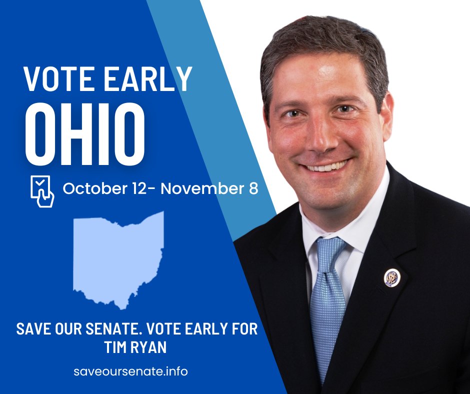 #Ohio Voters. This Is Week Two Of Early #Voting In the #Buckeye State. Be Sure To Cast Your Ballot Between Now and #November8th To Help #SaveOurSenate