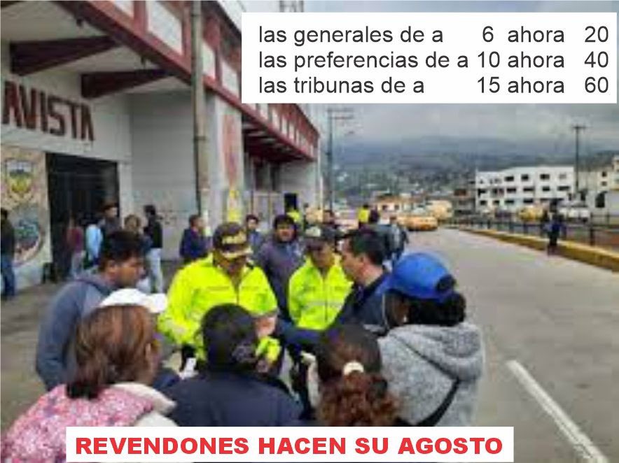 Mientras tanto los revendedores abusan de los precios! En el partido Técnico Universitario VS Macará #ClasicoAmbateno