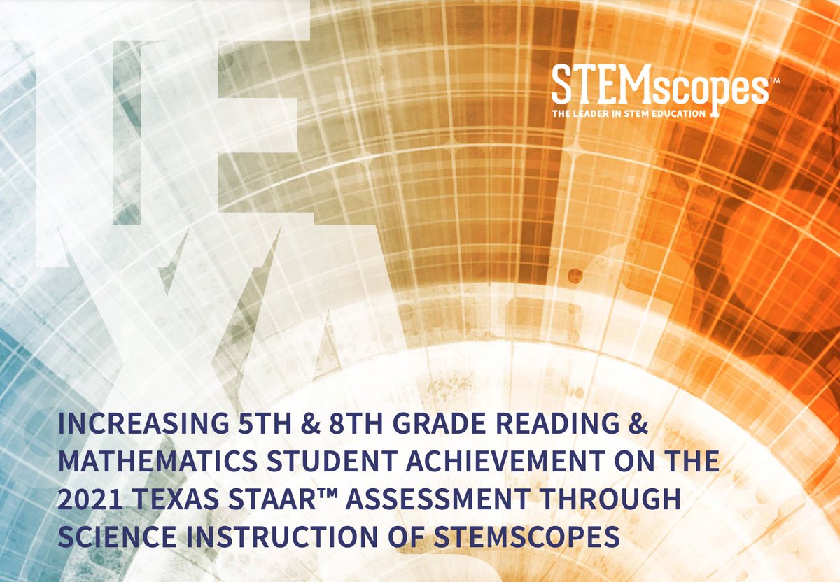 Accel_Learn_Inc's tweet photo. ⭐ Results are in! ⭐ Districts that used STEMscopes #Science in 5th &amp; 8th grade had higher science proficiency rates than districts that did not - which led to higher proficiency rates in #reading and #math.
Read the full case study here 👉 https://t.co/Ud5mSq8KKm
#STEM https://t.co/mRJkHdR37X