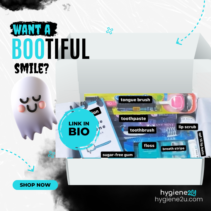 hygiene_2u's tweet photo. We got you BOO! 👻🦷👻

Subscribe to the best dental hygiene box around! 🦷🪥

✨NOW TAKING PRE-ORDERS FOR OUR FEBRUARY BOX!✨ Click the link in our bio and get ready to SMILE! 😁

#oralhealth #dentalhygiene #subscriptionbox #hygiene2u https://t.co/jRWVwIwpfI