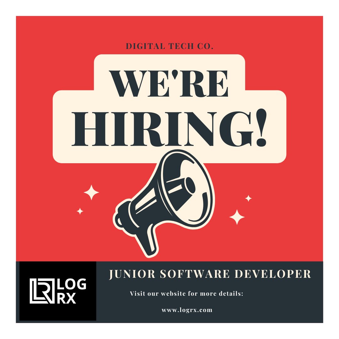 log_rx's tweet photo. We’re growing! LogRx is looking for a junior #developer to work (remotely) with our Chief Technology Officer to help expand our narcotics tracking software program.  #technology #software #knowsomeone #workremotely #opportunity 
LEARN MORE &amp; CONTACT US: https://t.co/e4kPAVM2Jg https://t.co/pYyTyCpQo4