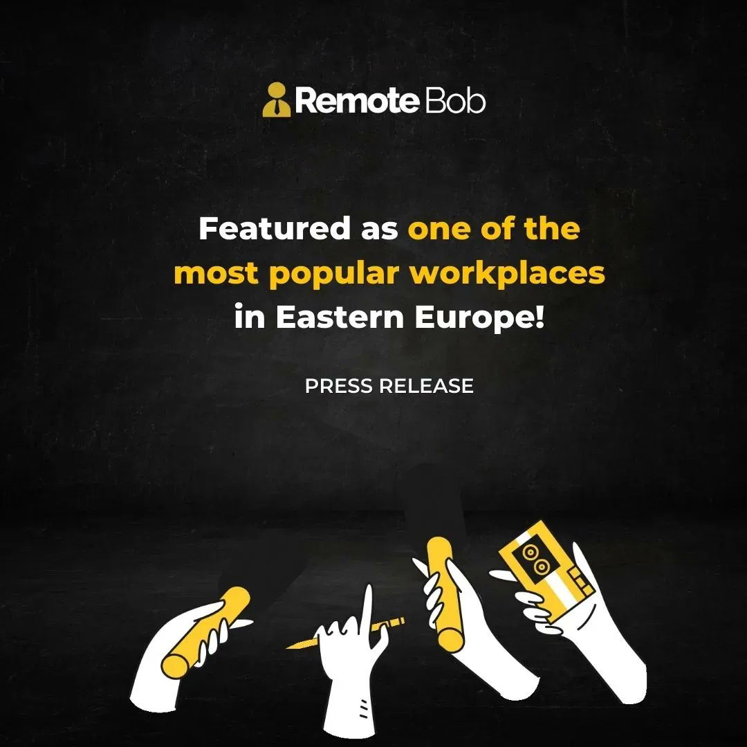RemoteBob1's tweet photo. We were featured in one of the most popular European magazines for young job seekers <3

Remote work.
Flexible working hours. 
Dynamic projects. 
Friendly working atmosphere. 

Read more...
 https://t.co/NjoF7SWvVE https://t.co/Ht6iBJVMOr