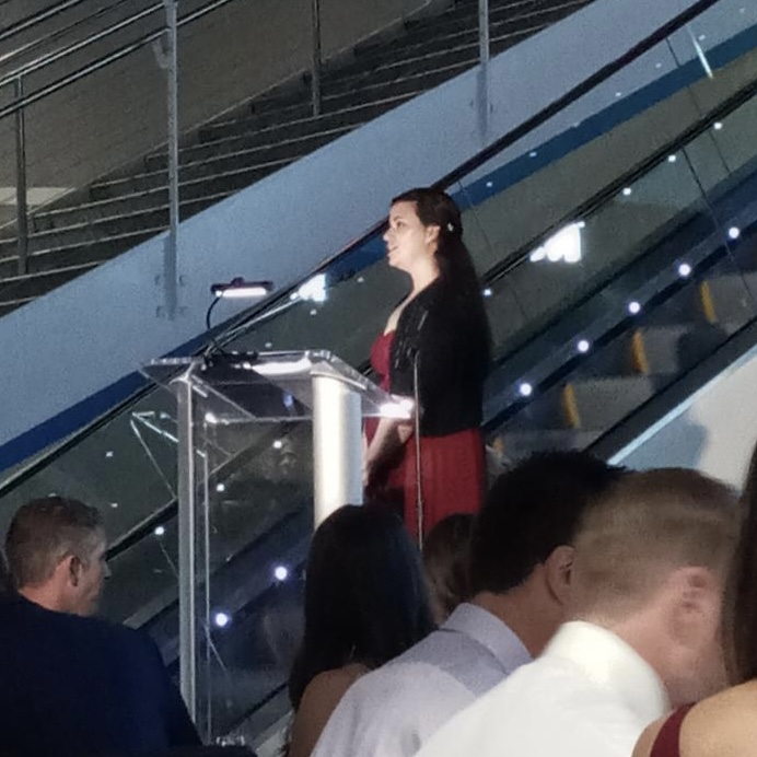 OCG_Outreach's tweet photo. OCG Coordinator and former SCUBAnaut, Makenzie Kerr, gave a fantastic and inspirational speech at the SCUBAnauts Gala this weekend about her time as a naut and the importance of the org! Go Makenzie!! https://t.co/ZkultEyqKJ