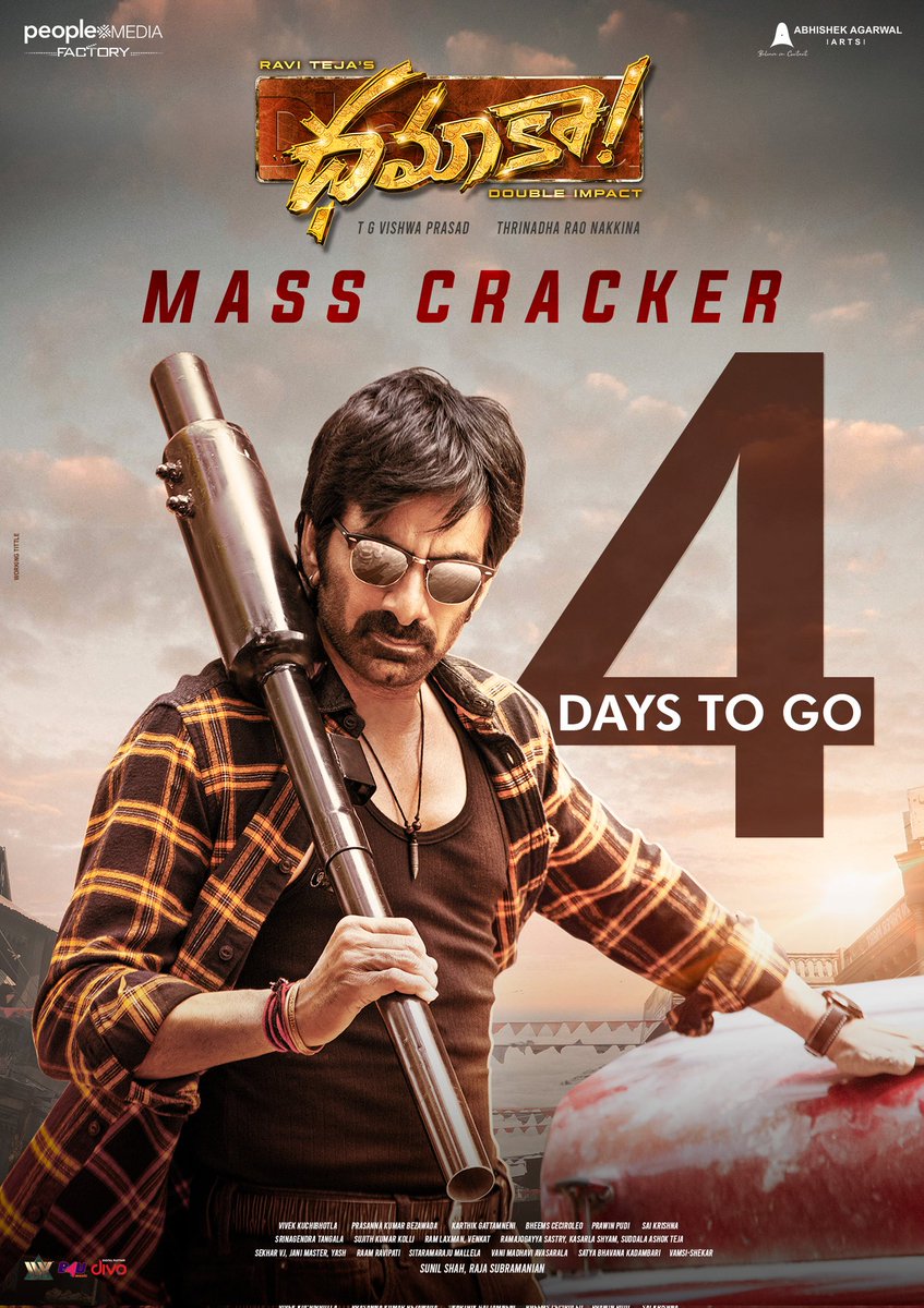 KickBhanu1's tweet photo. #Dhamaka #DhamakaMassCracker #DhamakaMassImpact https://t.co/1qsgvOKLmT
