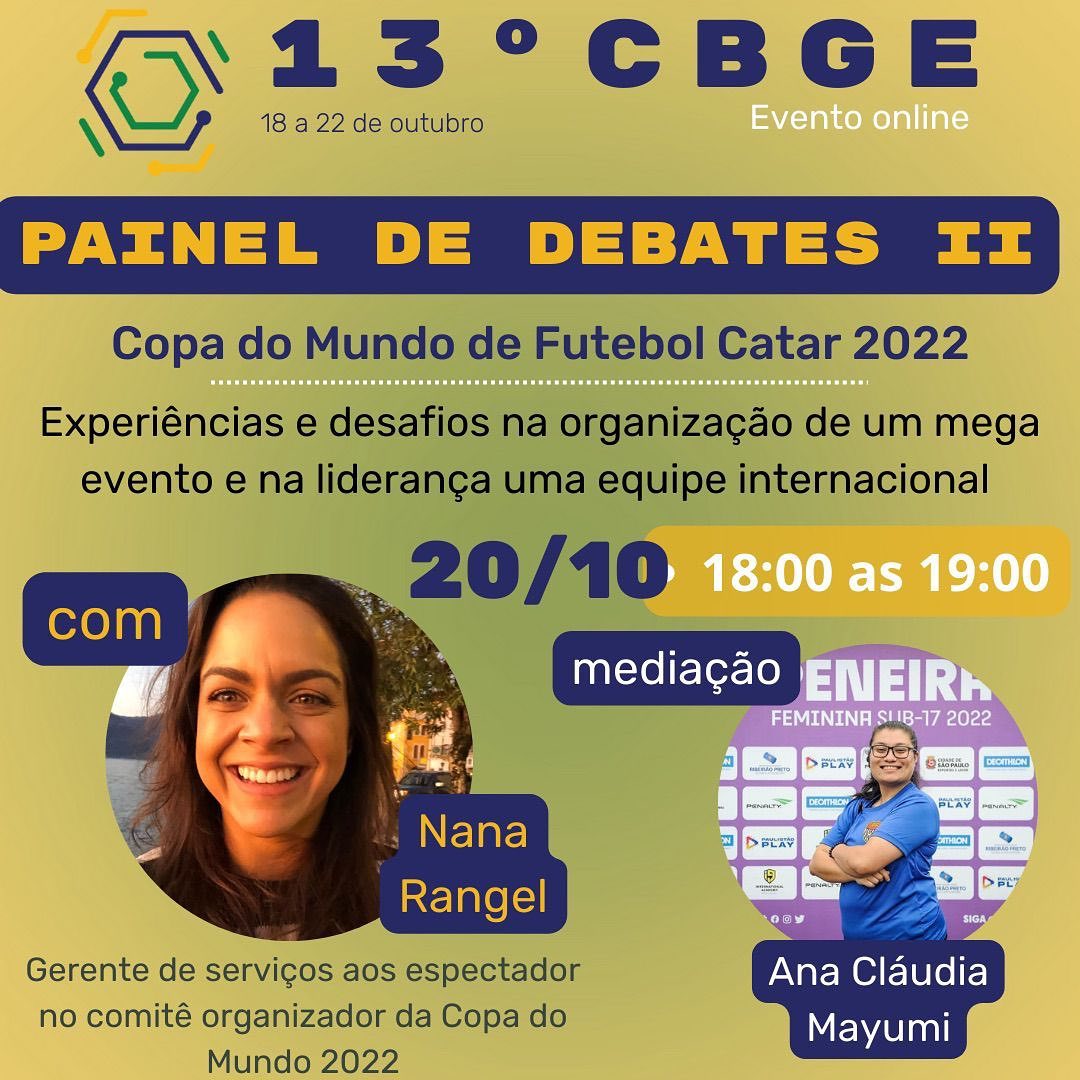 Painéis de Debates no 13° Congresso Brasileiro de Gestão do Esporte. (CBGE). Confira!

As inscrições ainda podem ser feitas pelo site: cbge.org.br. No site também estão disponíveis todos os links de acesso!

#ABRAGESP #GestãodoEsporte