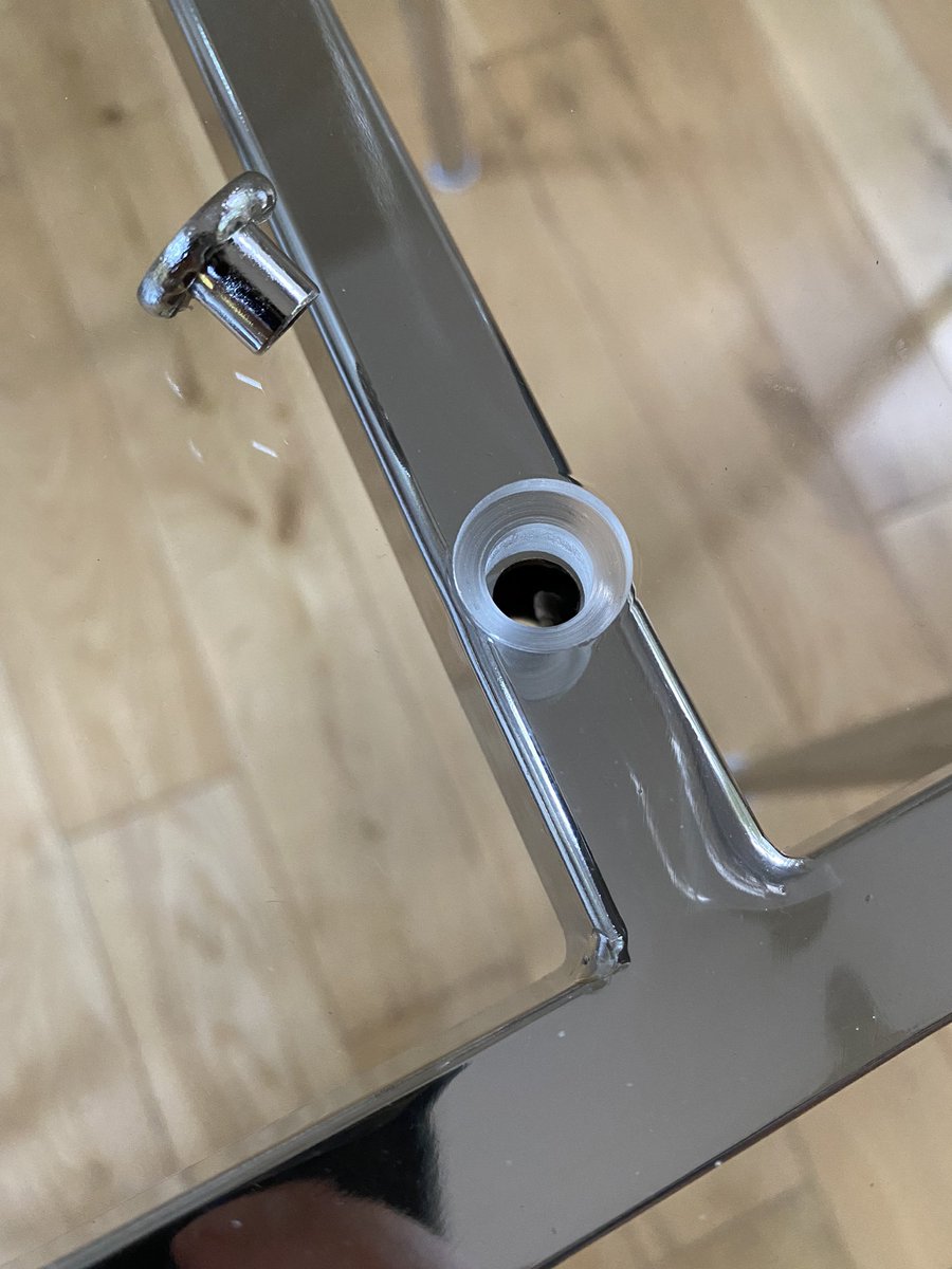 Derrick_Peters's tweet photo. Ordered this table from @CB2 in May for July delivery. Here we are today (5 months later). Their team has come twice to deliver + assemble the chairs + table, only to leave it incomplete + not upright.  2 missing bolts + 1 missing screw. 2 heavy to lift. No end in sight. #WTF https://t.co/jMQxkxqWtB