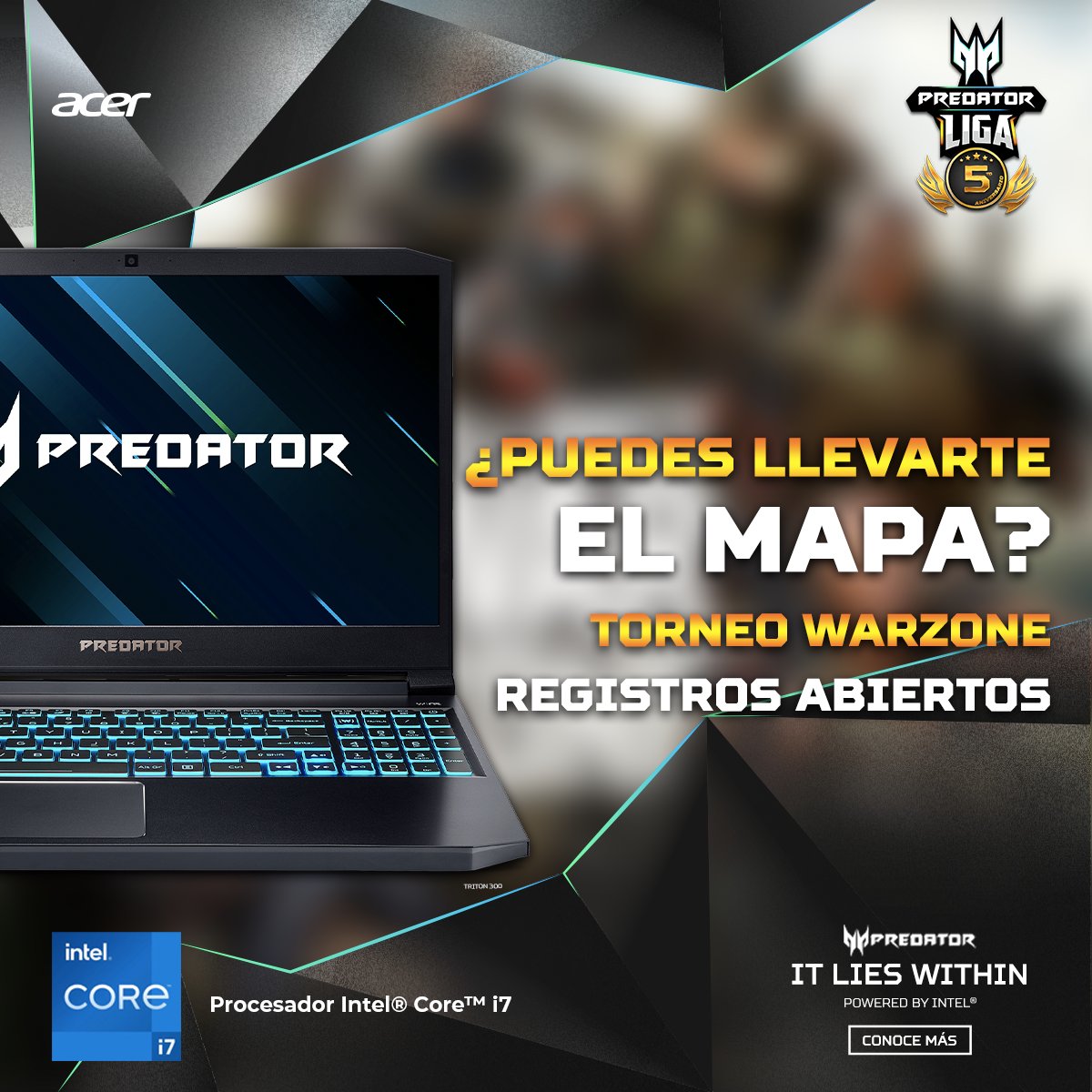 LigaPredator's tweet photo. Participa en el torneo de #Warzone que tenemos en Liga Predator. Demuestra quién es el dueño del mapa y llévate el primer lugar. 🤯🔥

Entra a nuestro sitio web y regístrate ahora: https://t.co/wpNOewBRe9

✅ Conoce las mejores laptops gaming en https://t.co/vCfpj00qiD https://t.co/TaYzUCiNf7