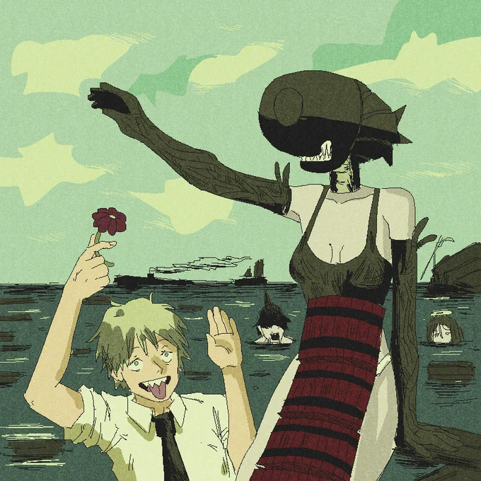 chainsaw man (and fire punch) album covers 