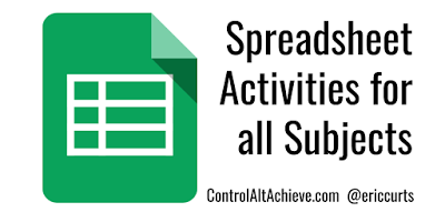 Super Spreadsheet Activities for all Subjects controlaltachieve.com/2017/02/spread… #ControlAltAchieve