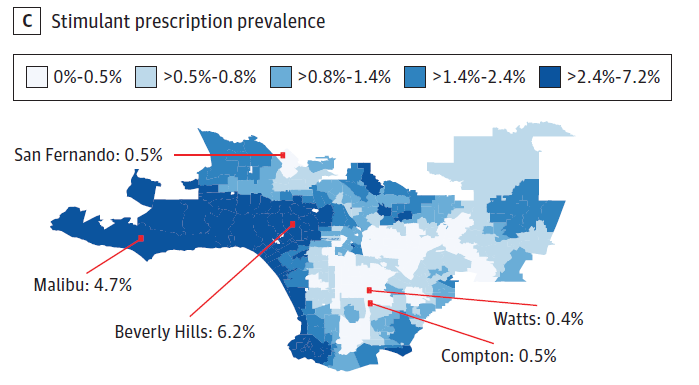JosephRFriedman's tweet photo. In light of the recent Adderall shortage, it seems fitting to revisit the extreme race+income segregation in access to stimulants through the healthcare system at baseline. 

Shortages and other barriers (e.g. PDMPs) will only deepen these inequalities. 

https://t.co/U0U7BxsJMf https://t.co/BxLWLzYM8I